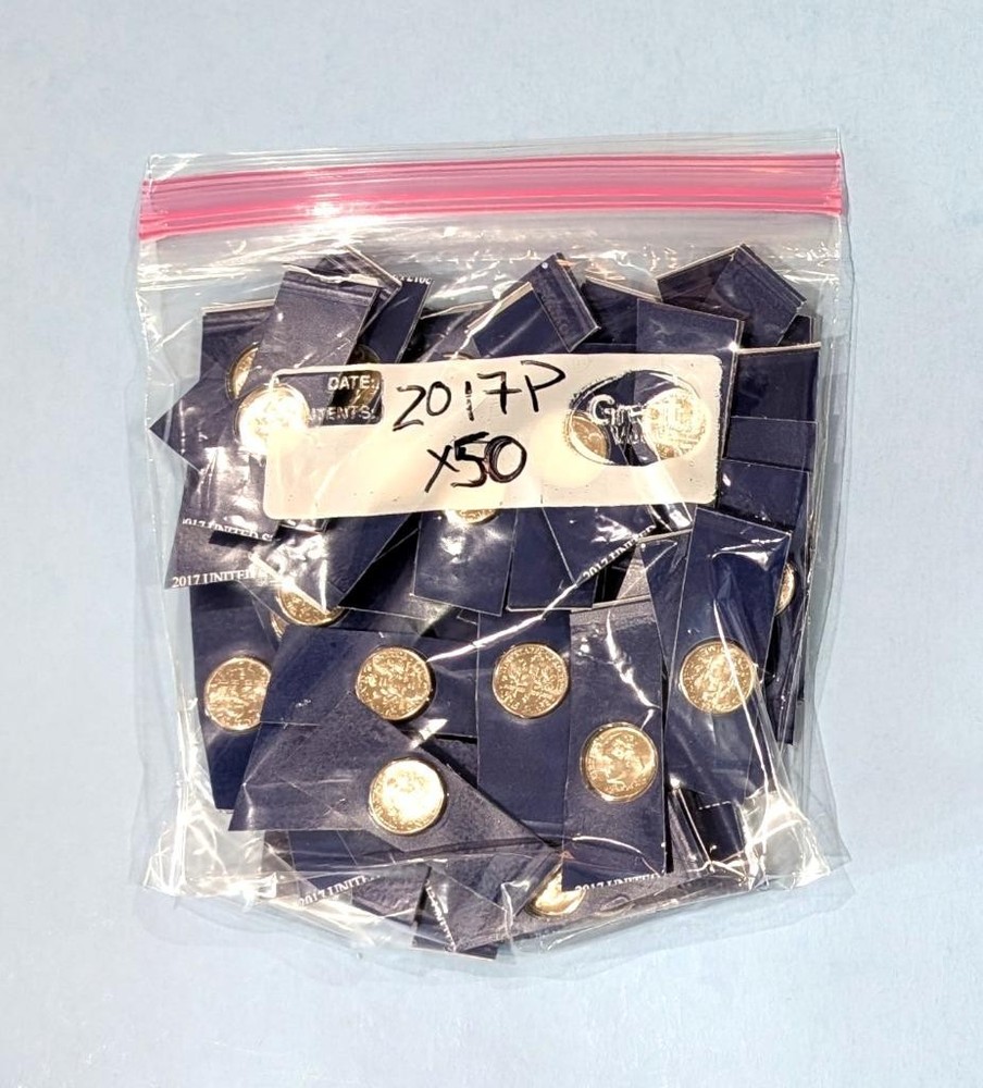 2017 P Dime Roll in Mint Plastic-Uncirculated 50 Dimes = Roll