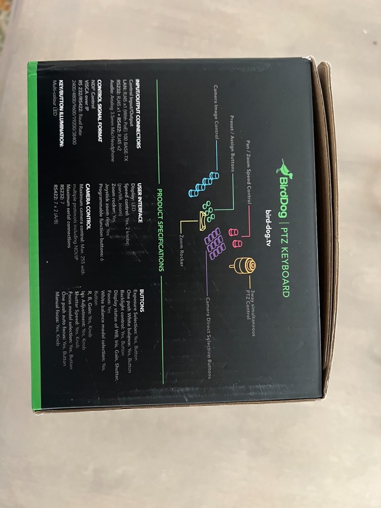 BirdDog PTZ Camera Keyboard Controller NDI VISCA (BDPTZKEY )