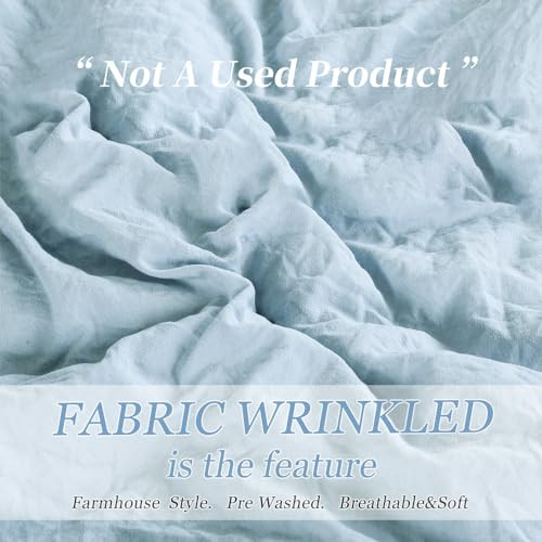 Pre Washed Down Alternative Comforter Set Queen - Full/Queen Pre-washed Blue