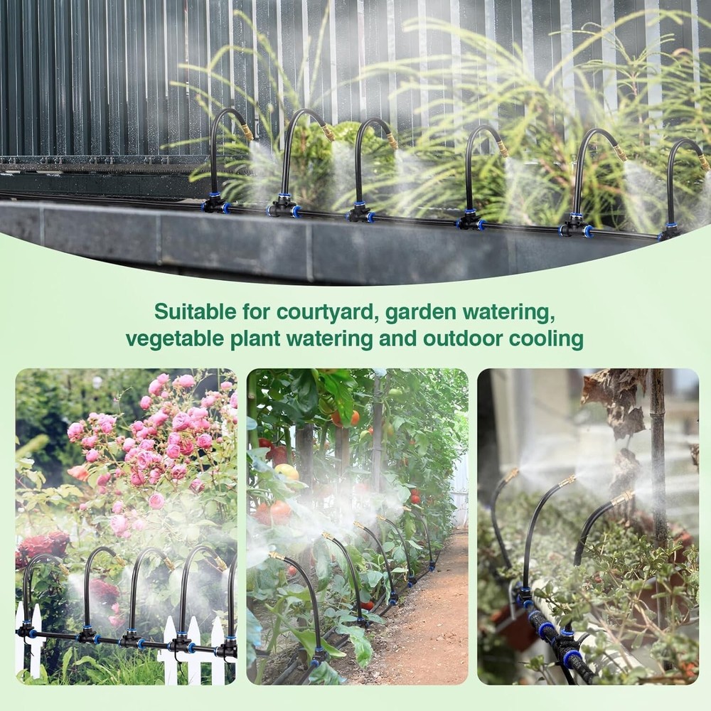 15M 360° Curved Garden Automatic Irrigation System Adjustable Nozzle WaterSaving