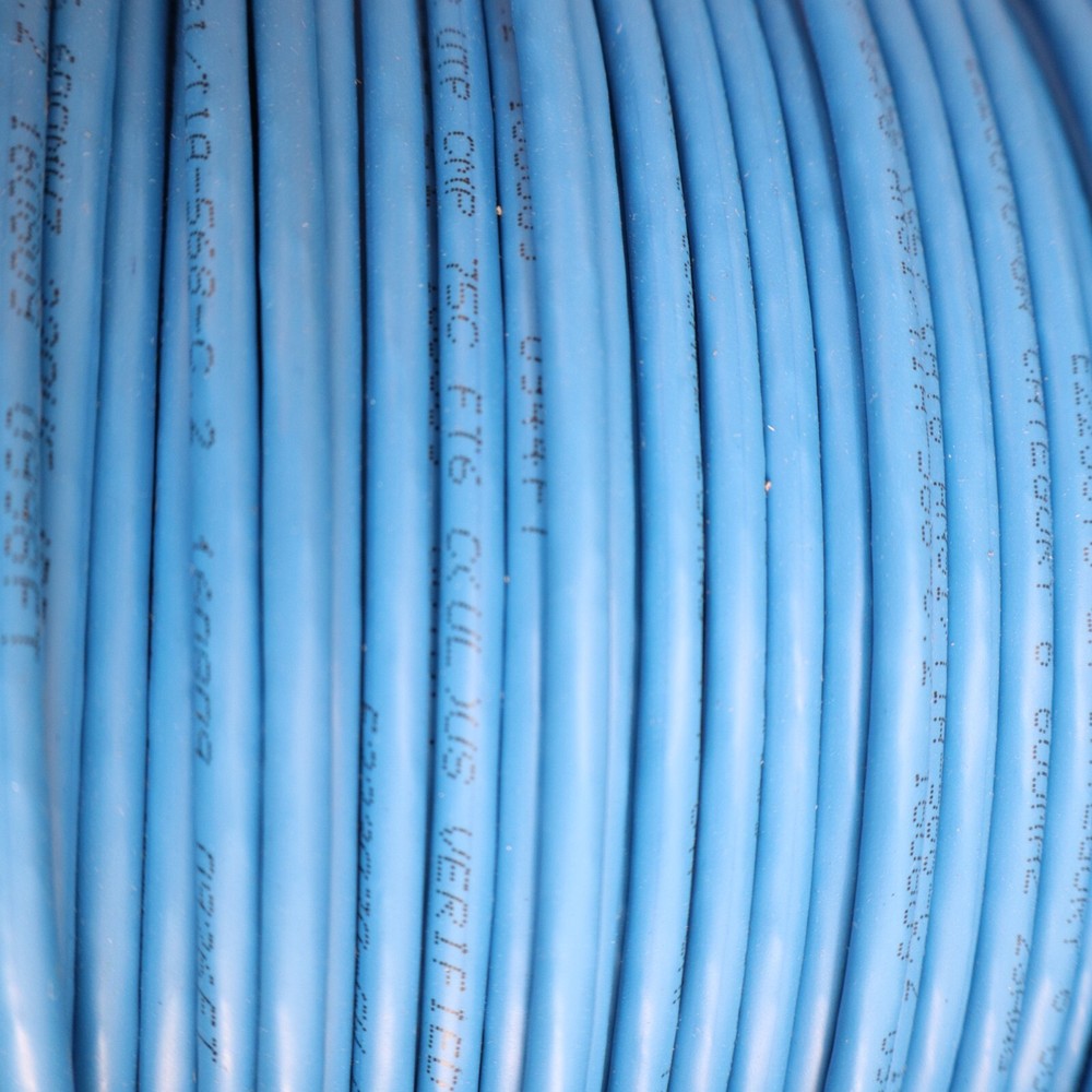TRIPP LITE Cat6e Bulk Solid-Core Cable, Plenum-Rated PVC Blue 1000' N224-01K-BL