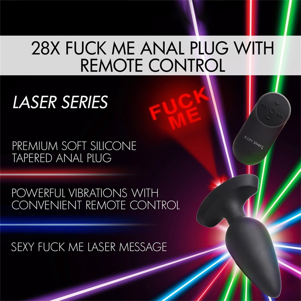 Vibrating Butt Plug with Laser Light, Large Anal Vibrator with Remote Control
