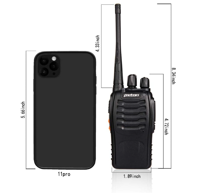 Long Range Walkie Talkies Set Rechargeable UHF Handheld Two Way Radio (4 Pack)