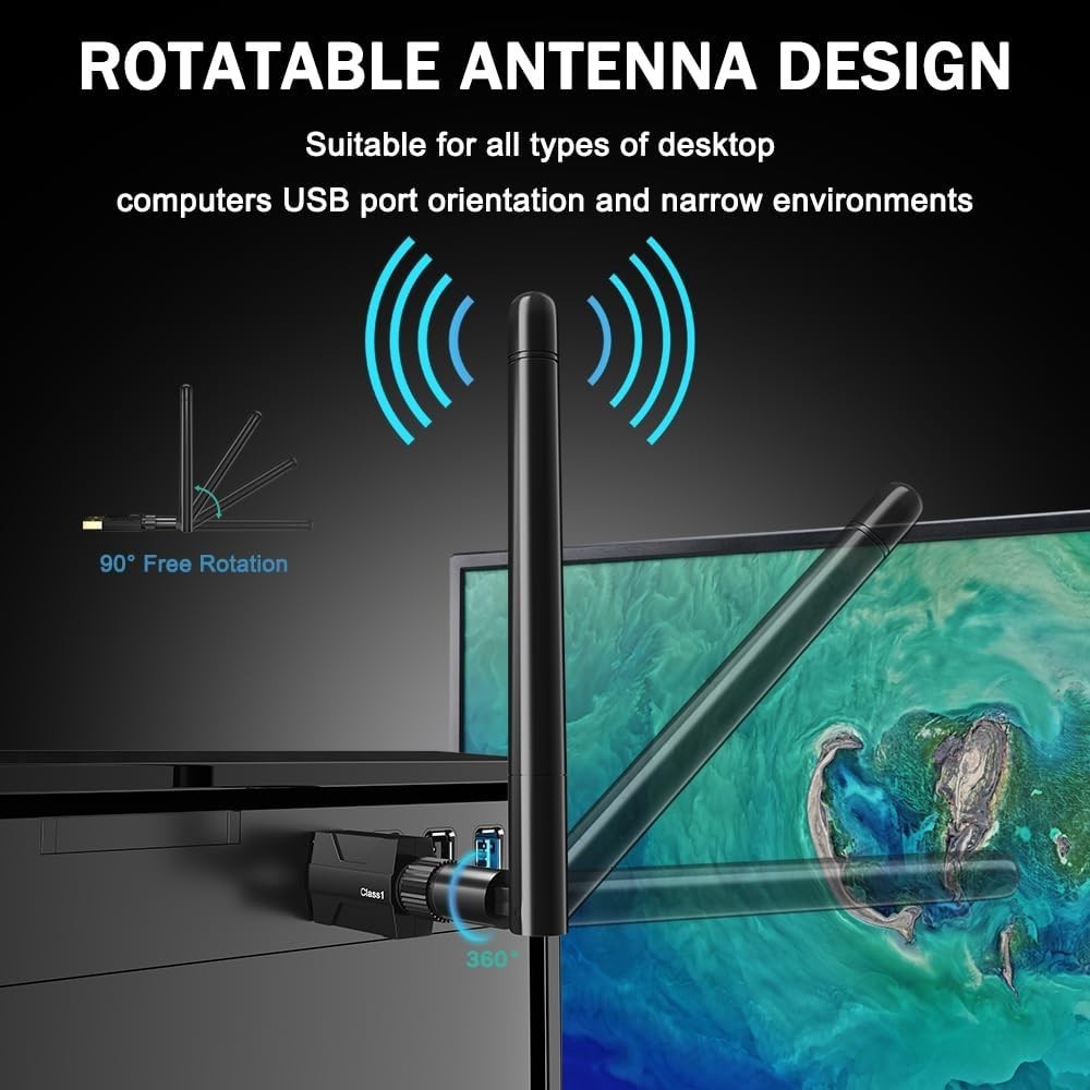 High-Performance USB Bluetooth 5.1 Adapter: Extend Your Wireless Range to 300FT