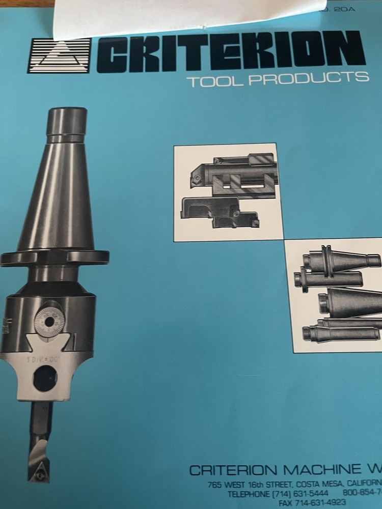Criterion Tool Products Catalog 20A
