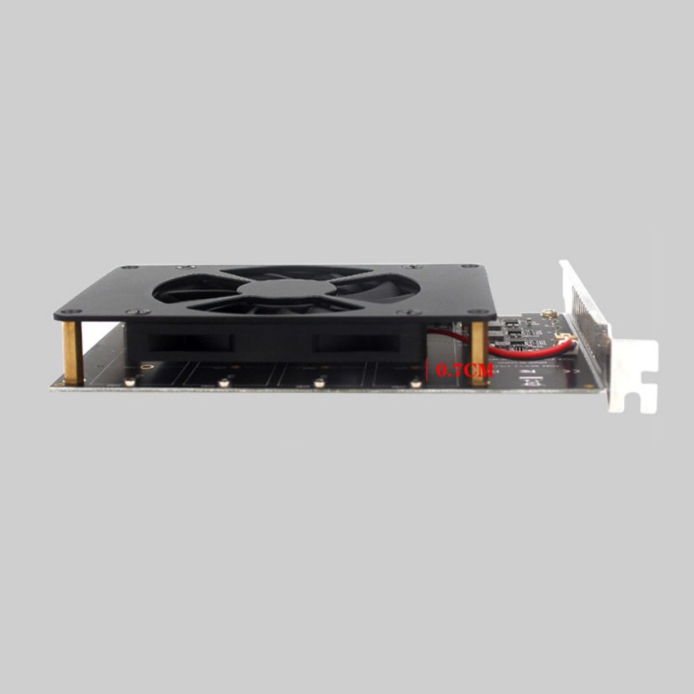 NVME M.2 Adapter Card PCIE X16 Splitter Expansion Controller 4-Disk Soft RAID