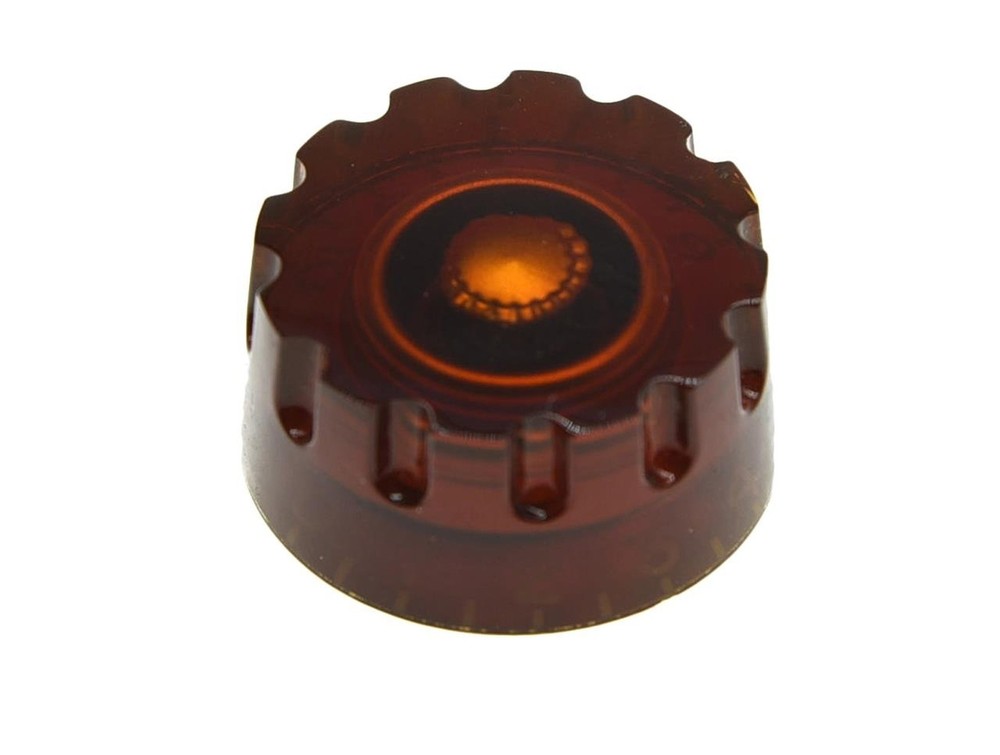 Dopro Set of 4 Amber Knurled Metric LP Guitar Speed Dial Knobs Control Knobs ...