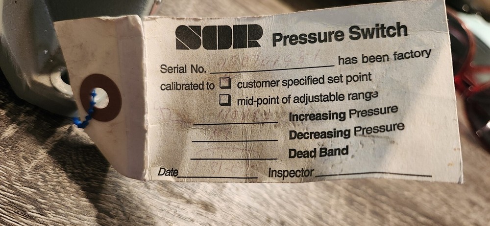 SOR Pressure Switch 55v1-k45-n4-b1a