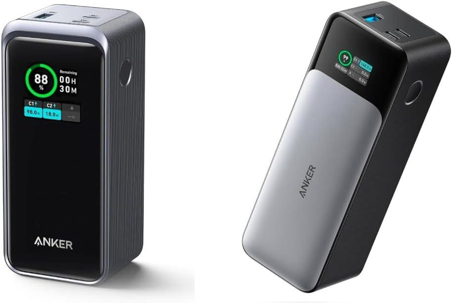 Anker 24000mAh 140W GaN Prime Power Bank Silver Fast Charge Excellent Condition