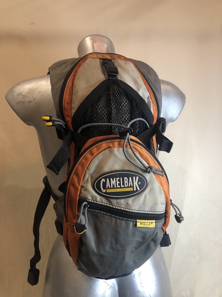CamelBak M.U.L.E. Hydration Backpack Orange/Gray 3L/100oz No Bladder