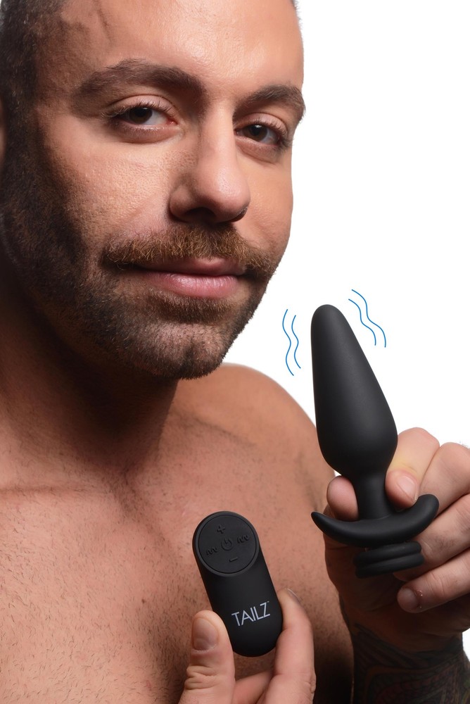 Interchangeable Silicone Vibrating Large Anal Butt Plug Vibrator with Remote