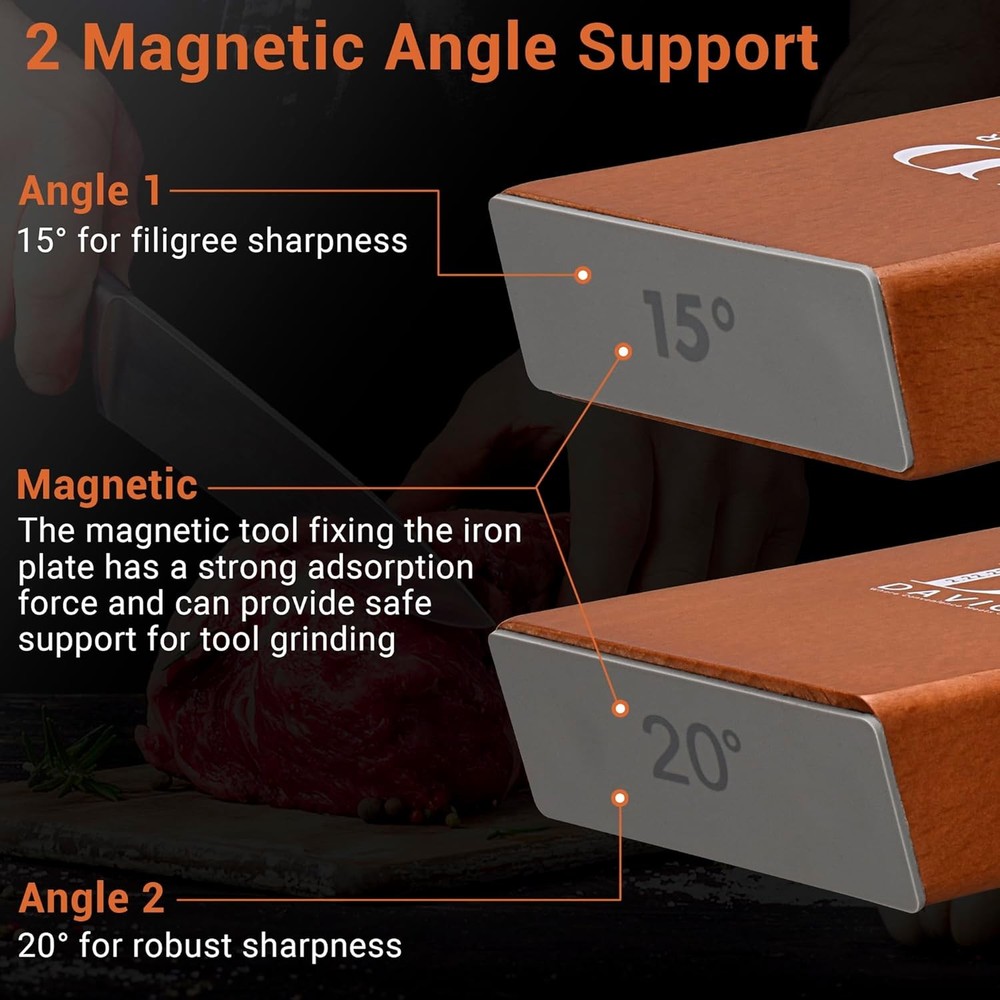 Knife Sharpener Set with Diamond Sharpening Wheel Multi-Angle Magnetic