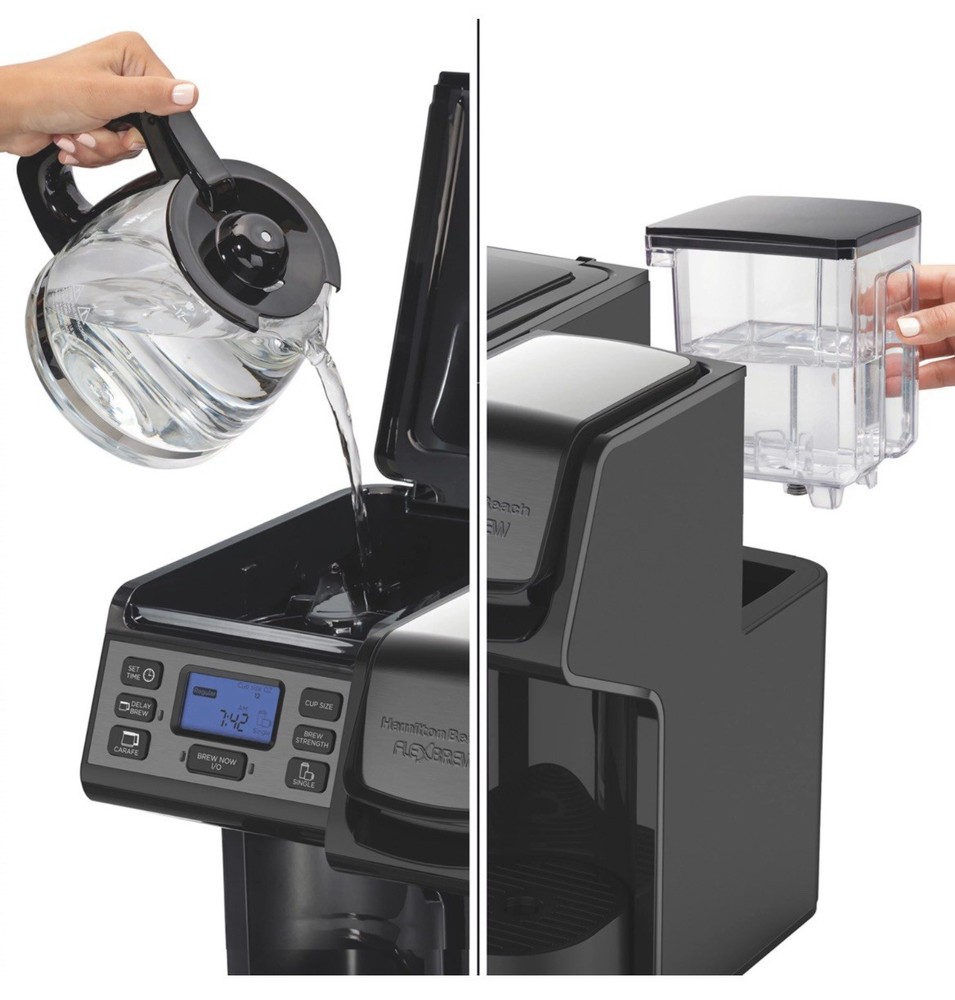 Hamilton Beach Flexbrew 2-Way Single Serve Coffee Maker, 12 Cup, K-cup, NEW
