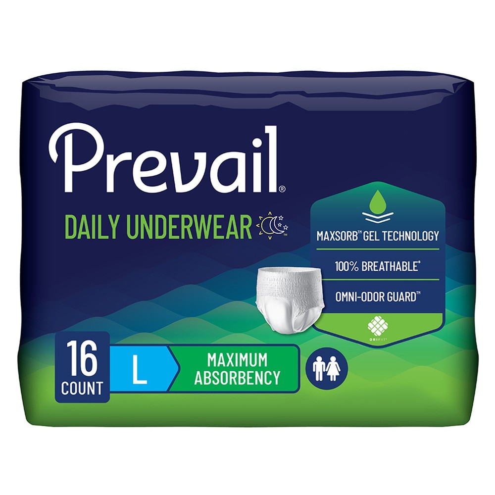 Prevail Disposable Underwear Large Maximum 64 Ct