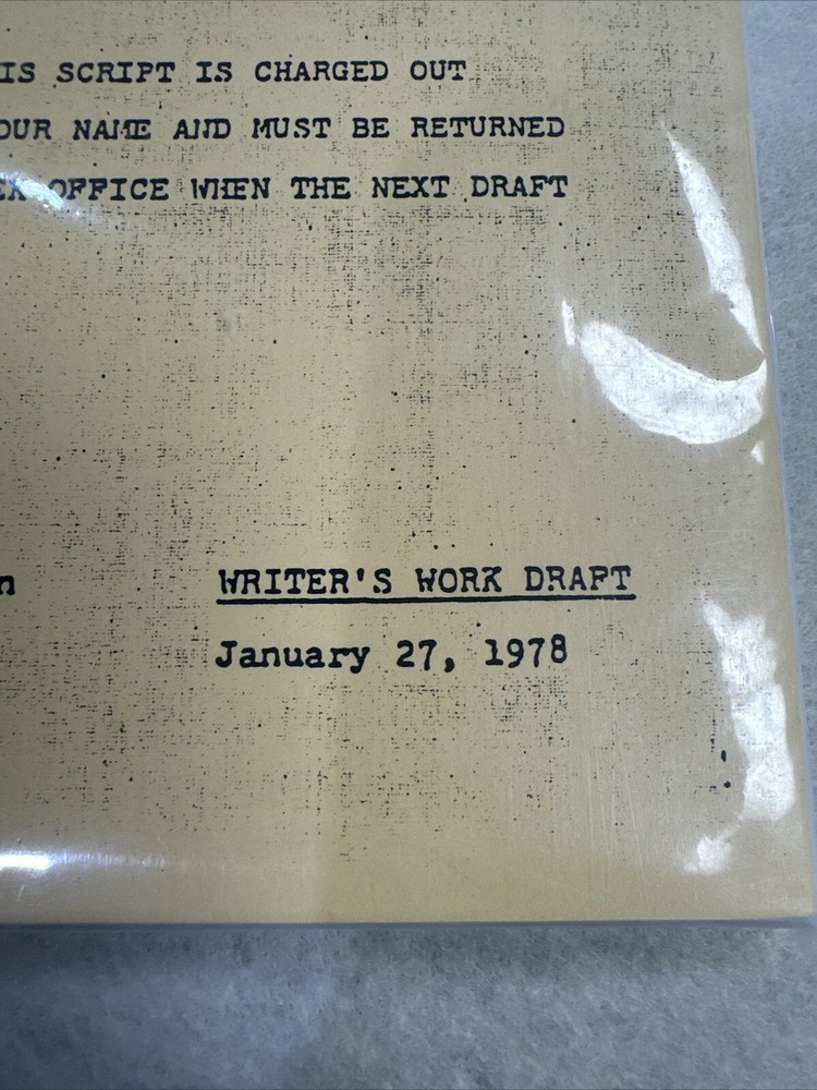 Star Trek “Kitumba” Script 1978 Writer’s Work Draft In Protective Sleeve