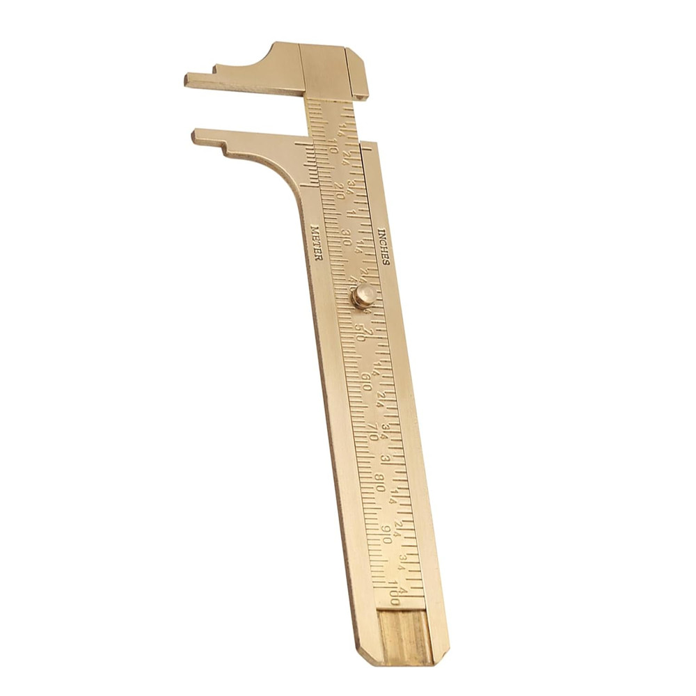Vernier Caliper, Double Scale Brass Micrometer Sliding, 100Mm