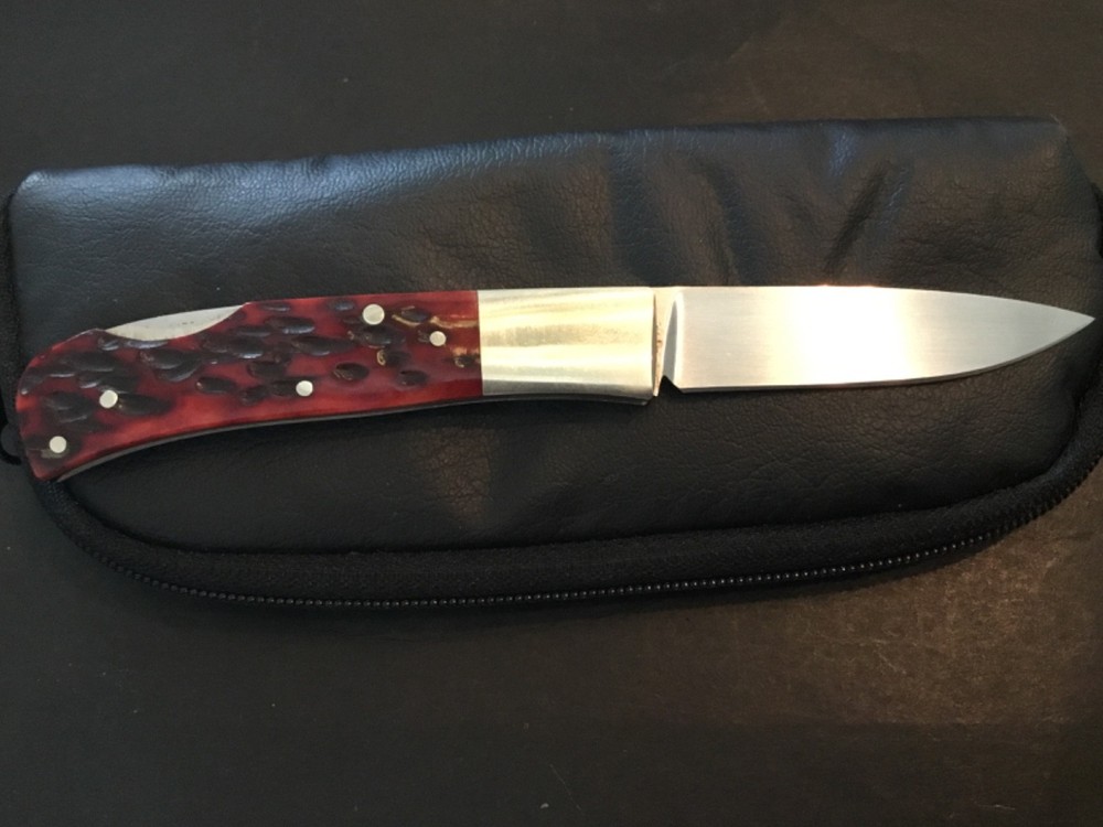 Custom Frank Centofante Bone #060 Lockback like Slipjoint Folder Folding Knife