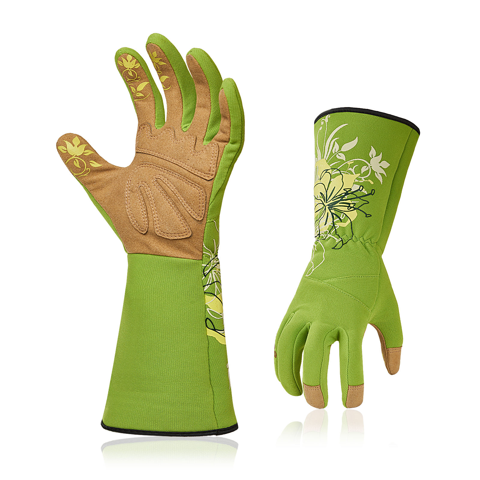 Vgo 1Pair Synthetic Leather Gardening Gloves, Washable Work Gloves (SL7445)