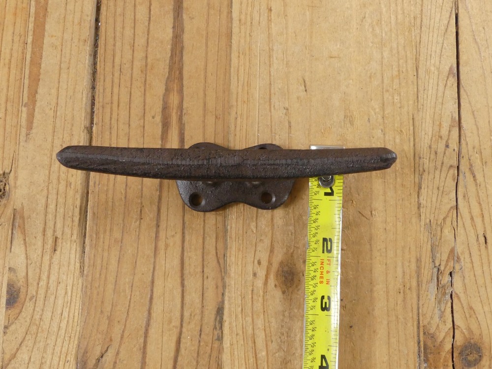 8 Cleat Boat Hooks Handles Pulls Cast Iron Dock Nautical Decor Rustic Finish