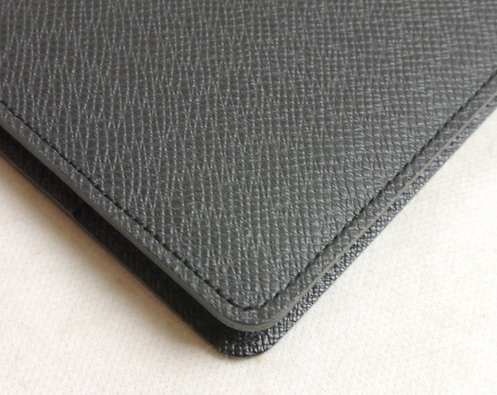 Authentic LOUIS VUITTON Couverture Block A4 Taiga Notebook Cover Leather #9575