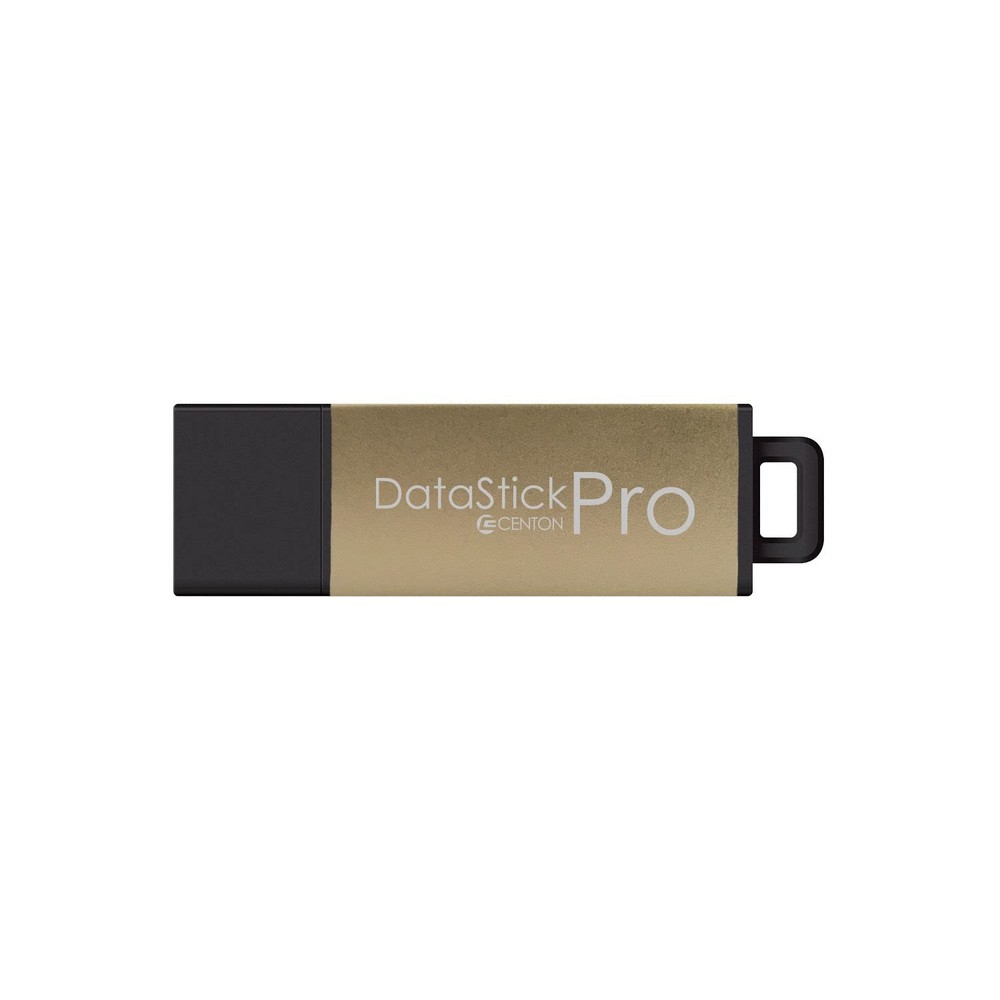 Centon Electronics DataStick Pro USB 2.0 Flash Drive, 64 GB, Gold Metallic