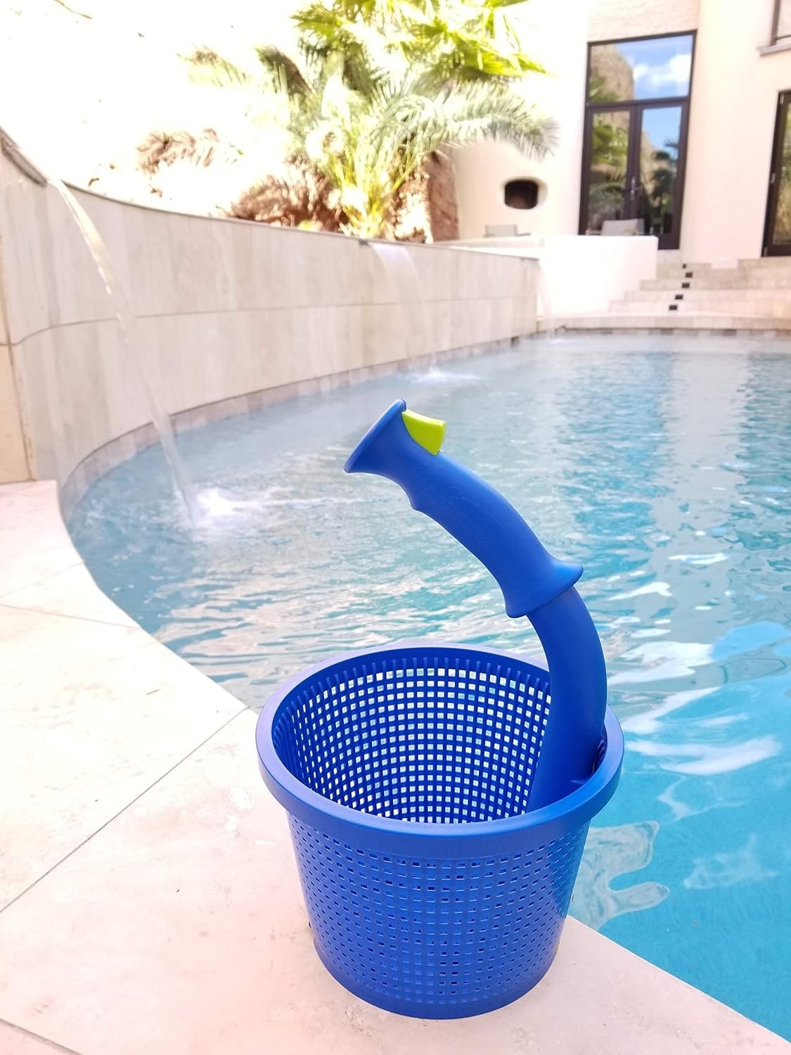 Inground Pool Skimmer Basket with Patented Handle & Advanced Suction System