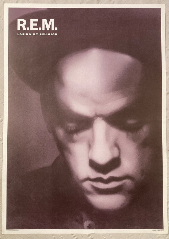 R.E.M. Poster Michael Stipe Drawing By Alison Branagan Losing My Religion REM