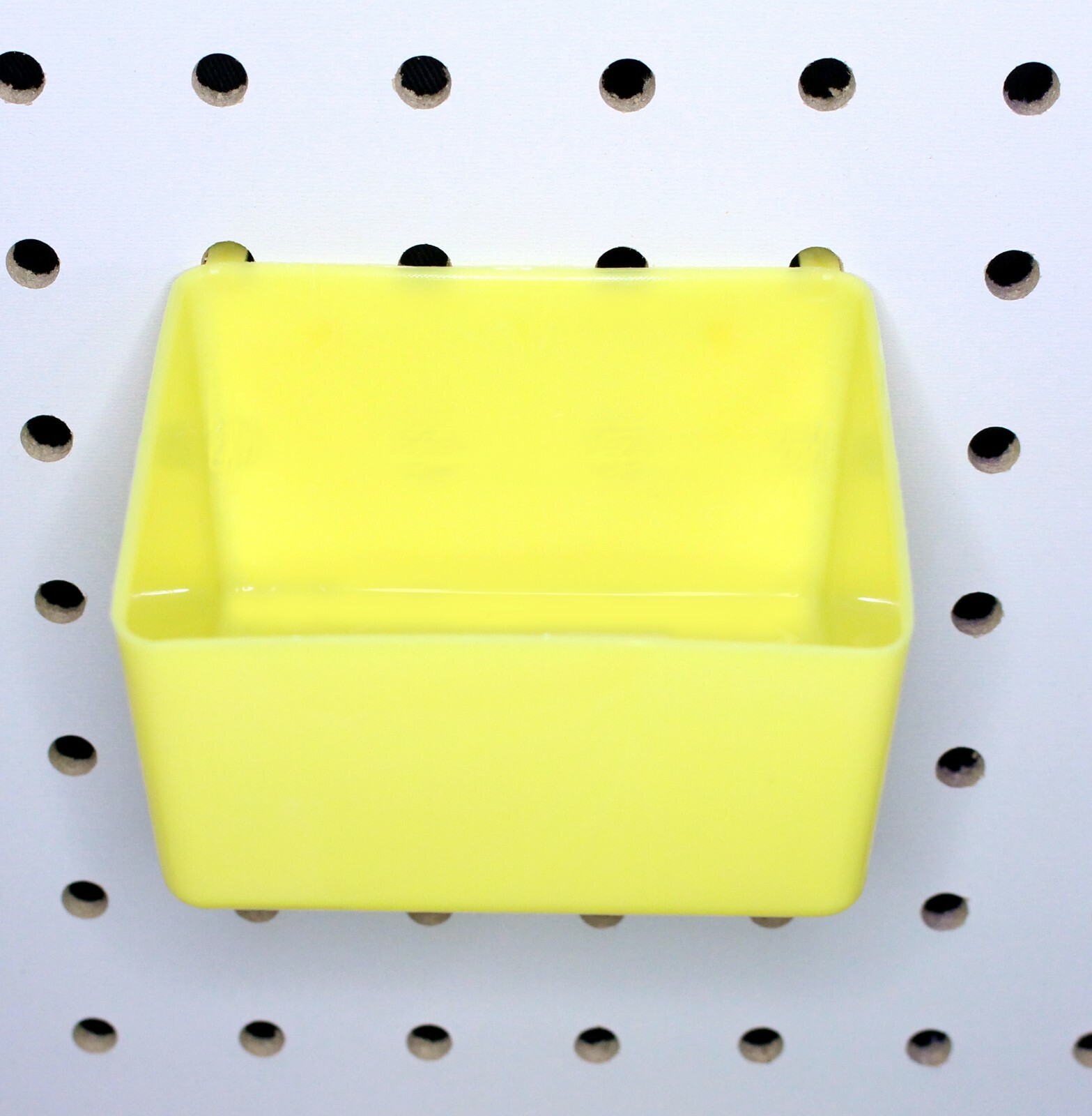 Small Plastic Pegboard Storage / Part Bins - Black Pink Orange Red or Yellow