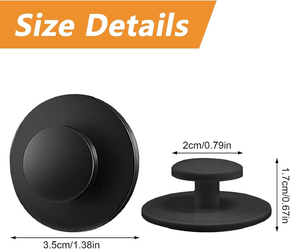 MOROBOR Self-Stick Drawer Knobs Pull Handle, 20pcs Plastic Black