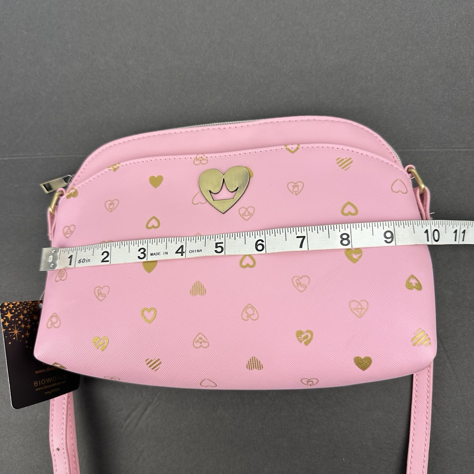 Disney Princess Crossbody Bag Pink Gold Hearts Limited Edition Purse Brand New