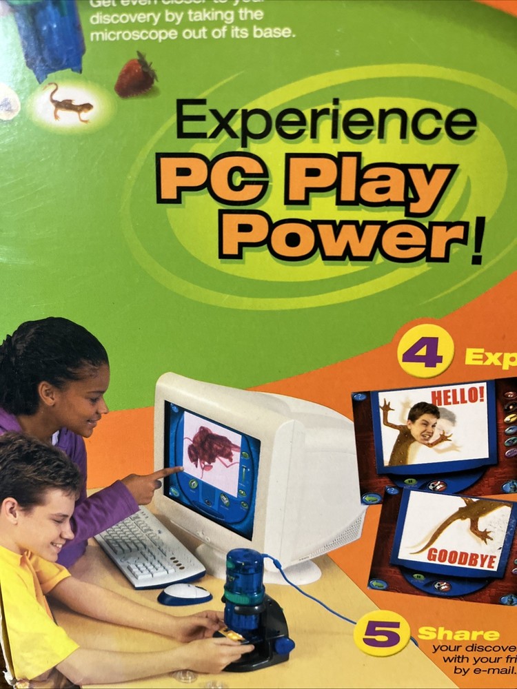 NEW Intel Play QX3+ Computer Microscope w/Editing/Viewing Software. Box Damage