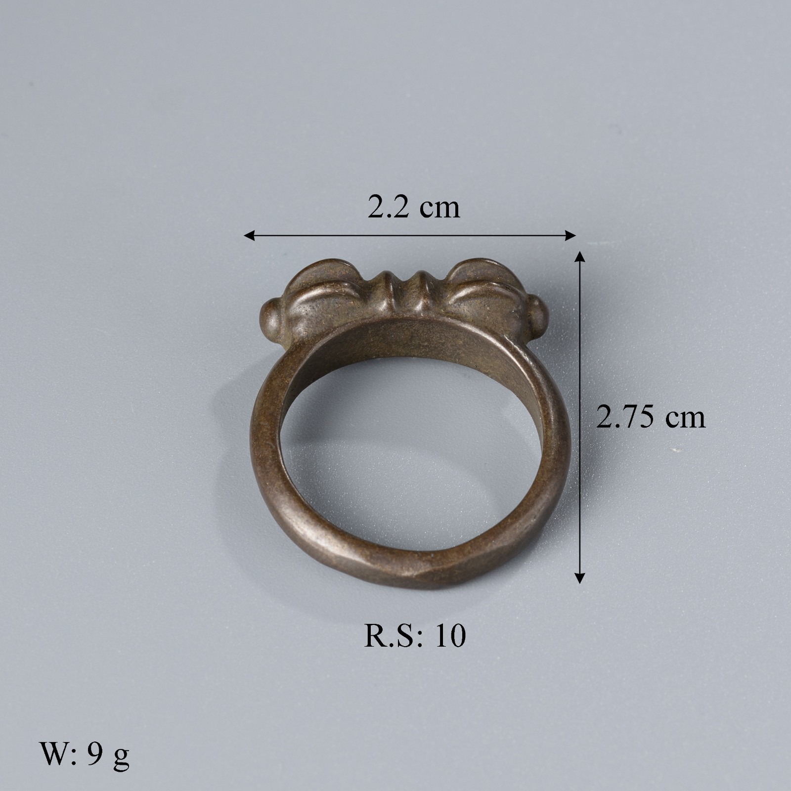 Antique Tibetan Bronze Vajra Dorje Amulet Ring