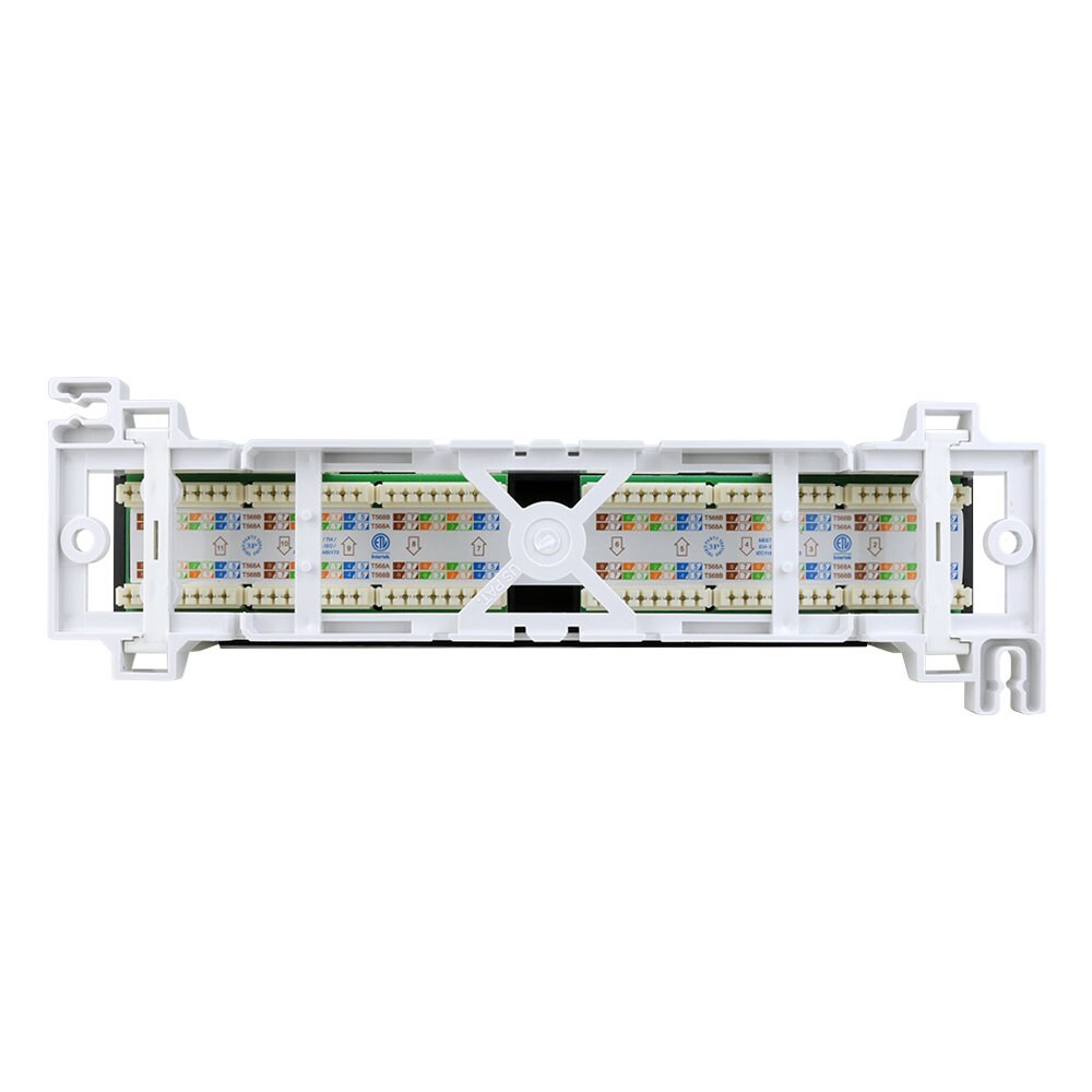 Construct Pro 12-Port Cat6 Wall Mount Patch Panel, RoHS Compliant