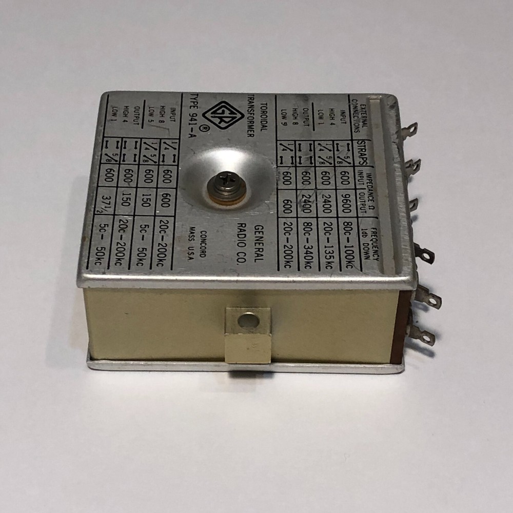General Radio 941-A Audio Input Toroidal Transformer (Untested)