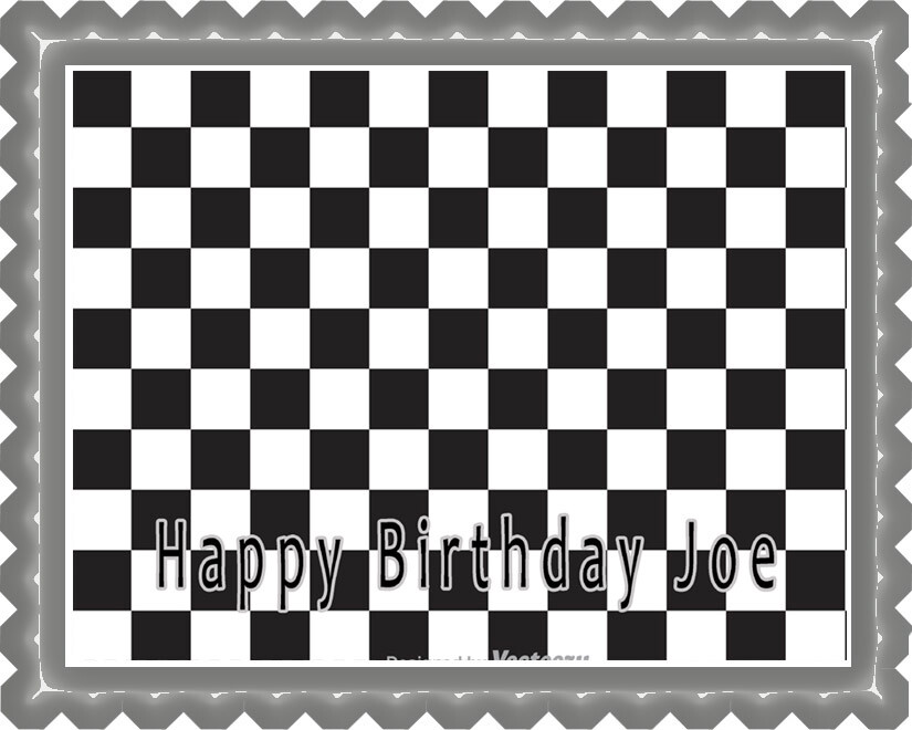 Chess Board - Edible Cake Topper or Cupcake Topper