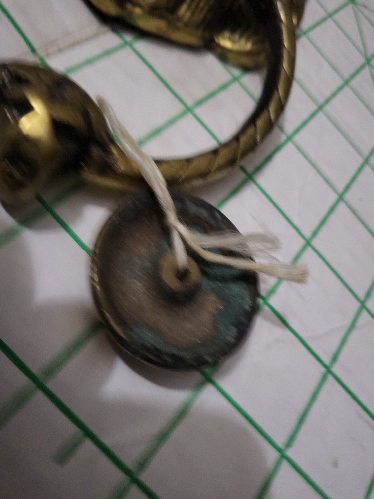 Old Vintage Heavy Solid Brass Lion Head Door Knocker Nice Condition