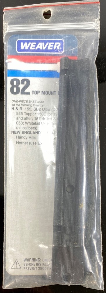 Weaver 82 One-Piece Scope Base for NEF Handi-Rifle - 48082