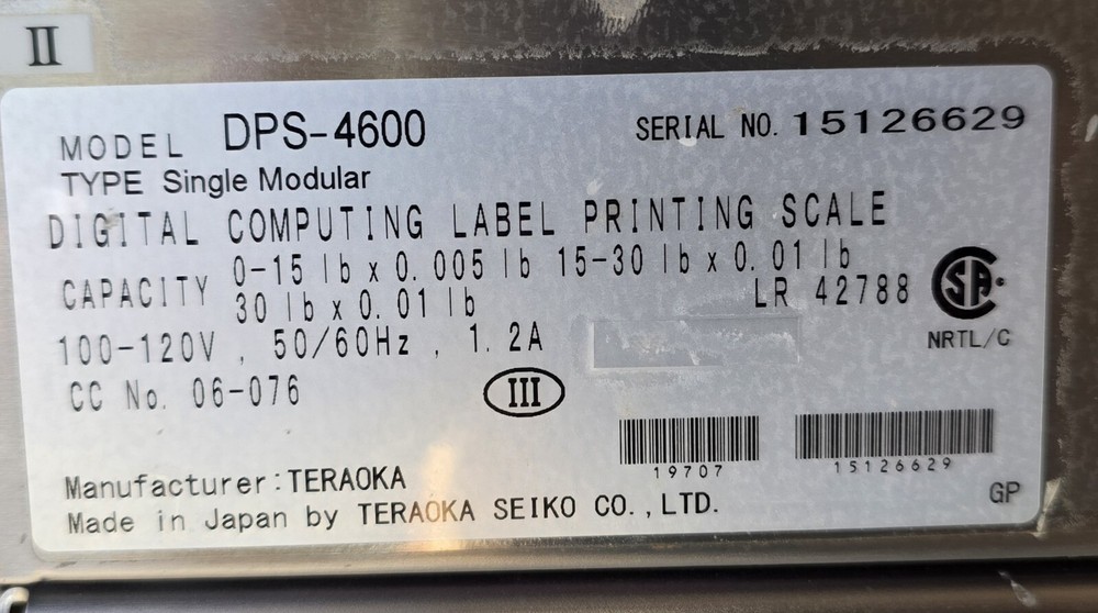 Meat Wrapper Wrap Station DPS-4600 Scale & Labeler