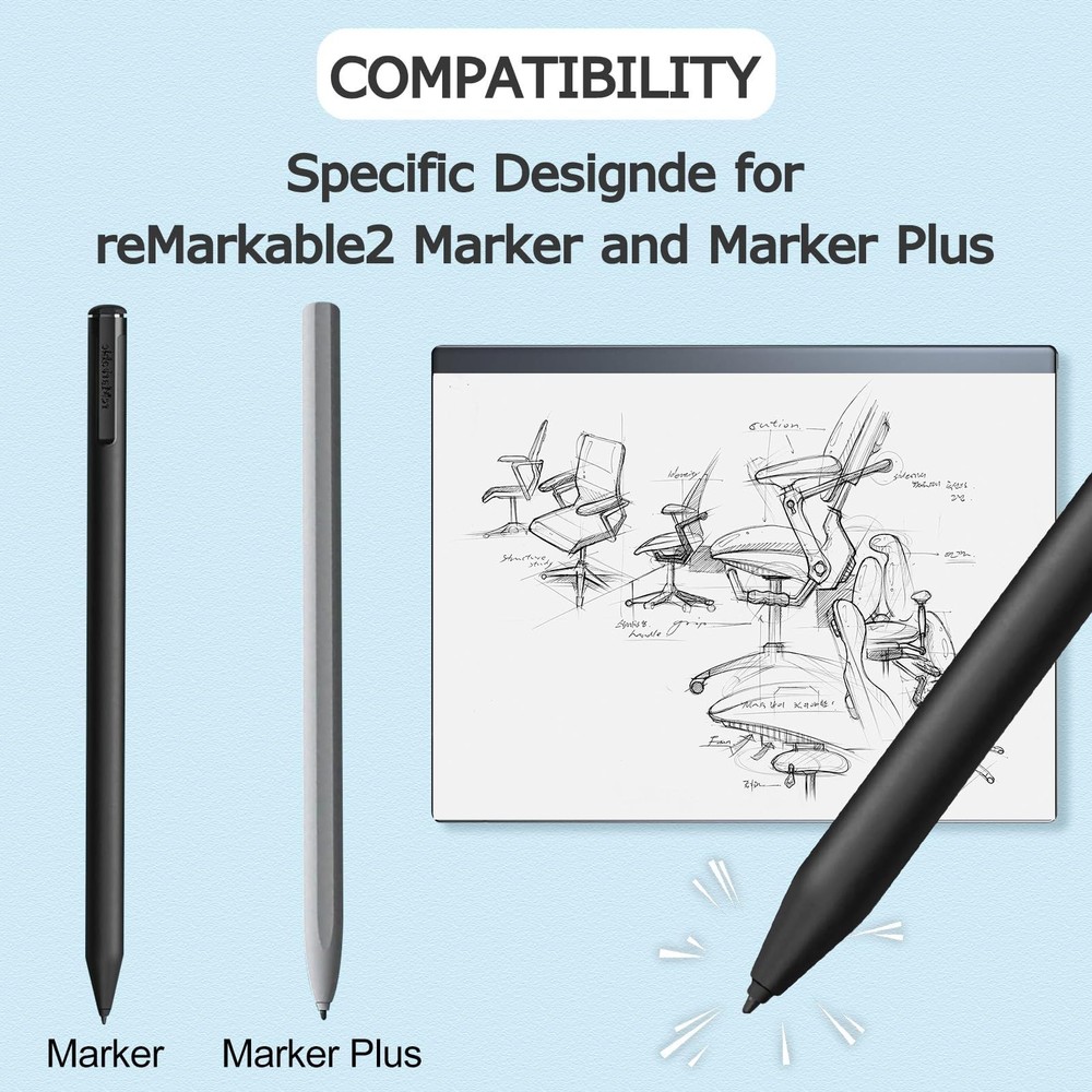 20 Pcs Pen Tips for Remarkable 2, Durable Remarkable Pen Tips,Replacement Tib...