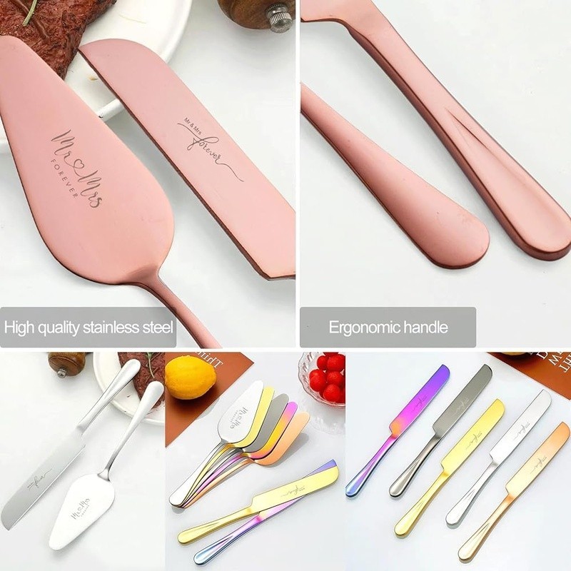 Engraved Wedding Cake Knife & Server Set 4 Pieces Gift Special Occasions New