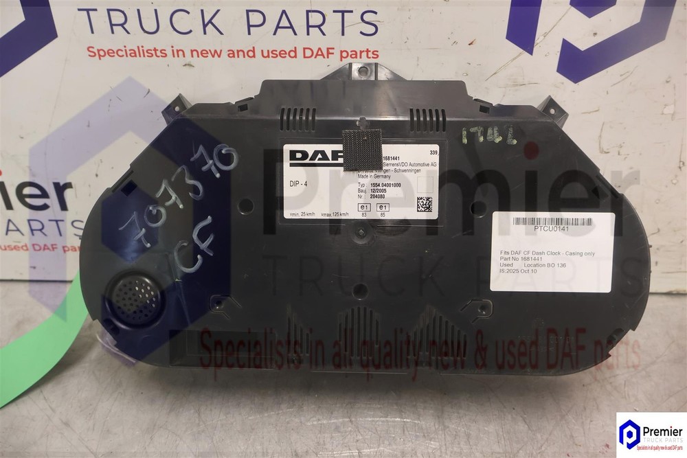 Fits DAF CF Dash Clock Casing Only Part No 1681441