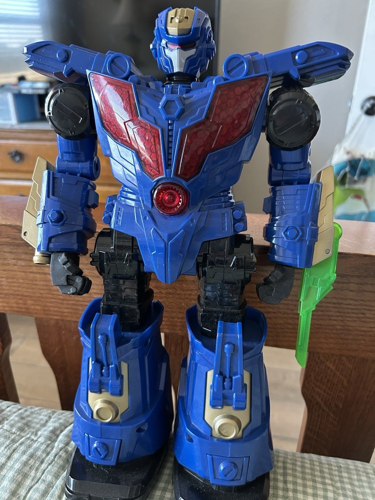 Adventure Force Asteroidbot 14” Walking Talking Robot Lights Sounds Missing Gun