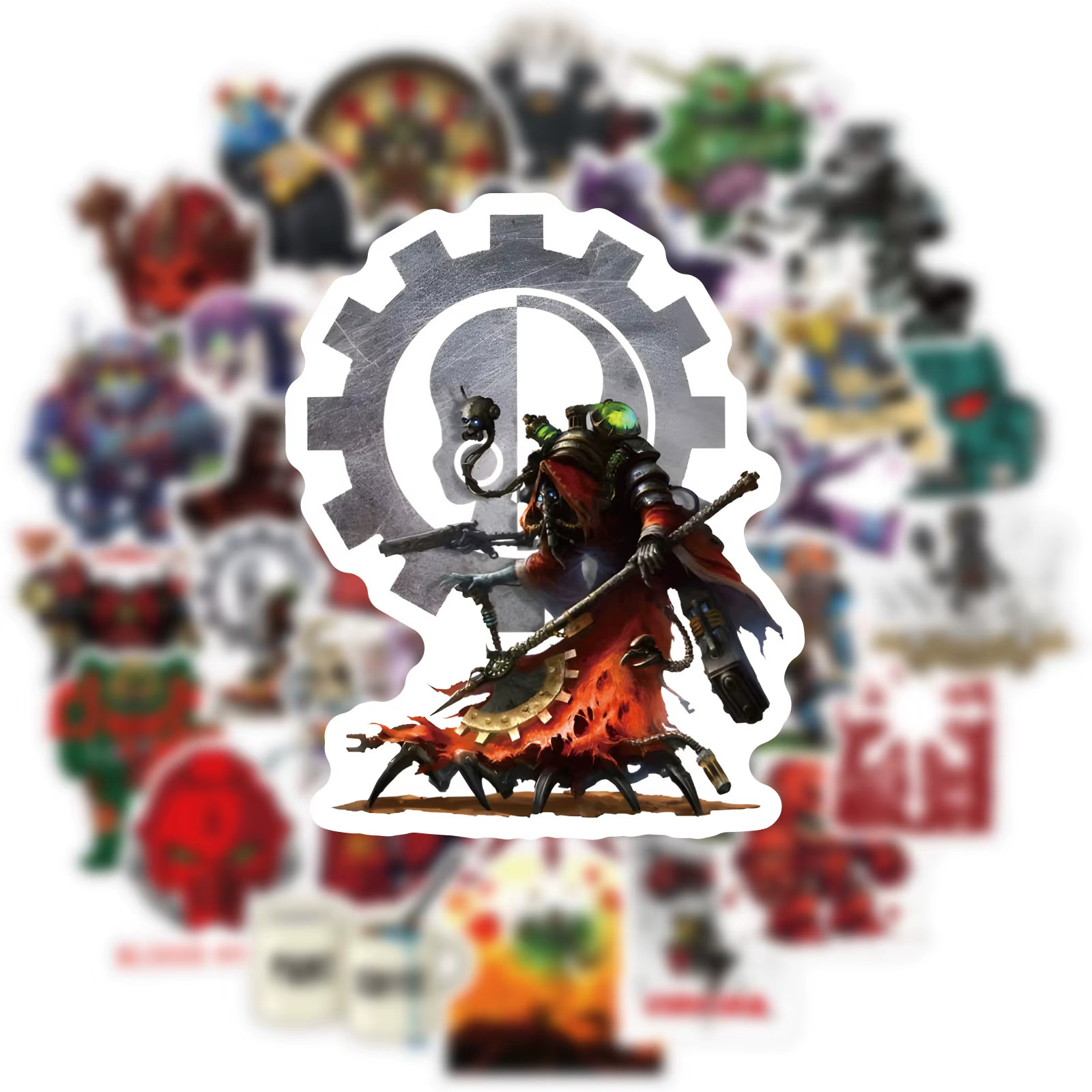 Warhammer 40K Inspired Scrapbook/Skateboard Vinyl Sticker Set Of 50 Pieces