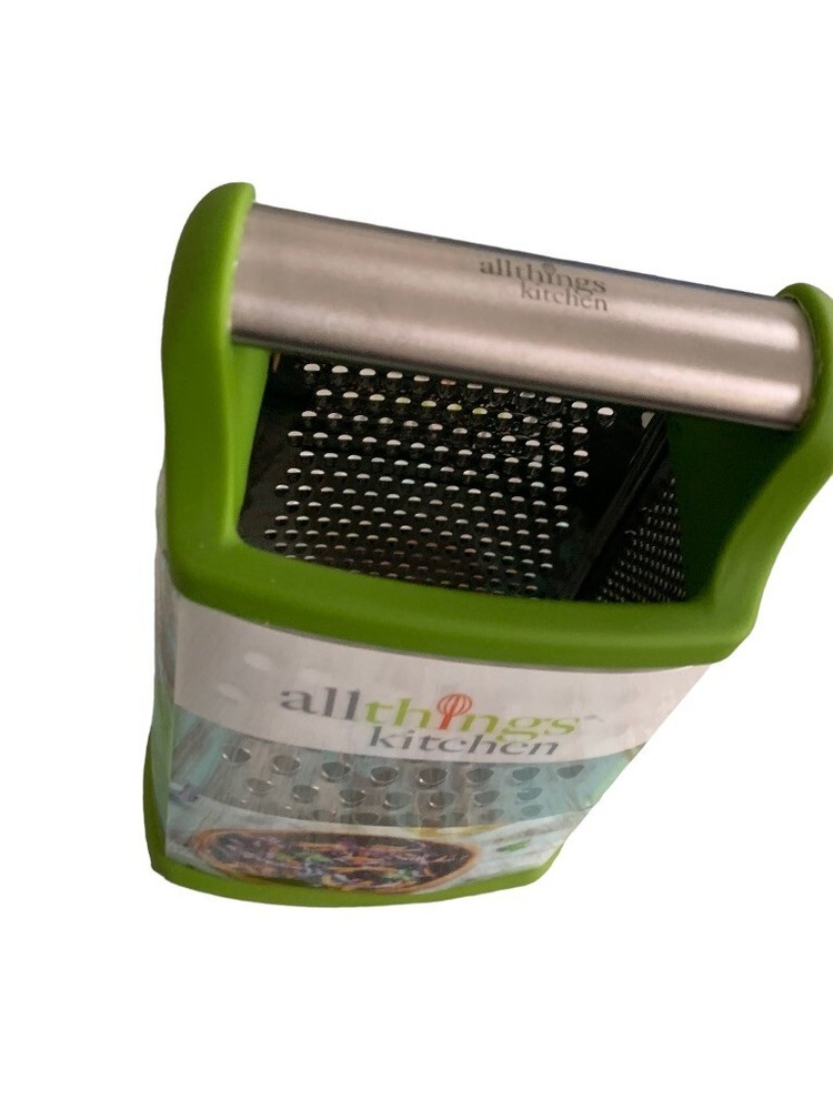 All Things Kitchen 4-Sided Grater Green Plastic Trim New