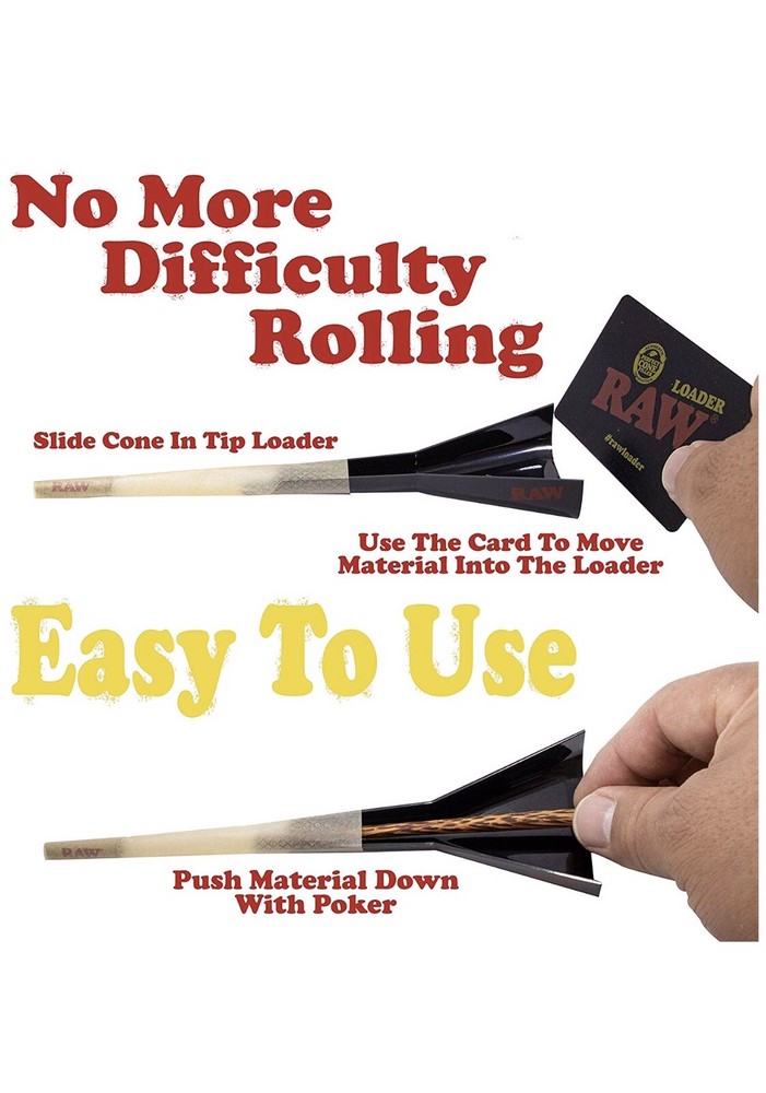 raw LEAN 1/4 size cone loader+raw three tree case+steel shredder grinder card