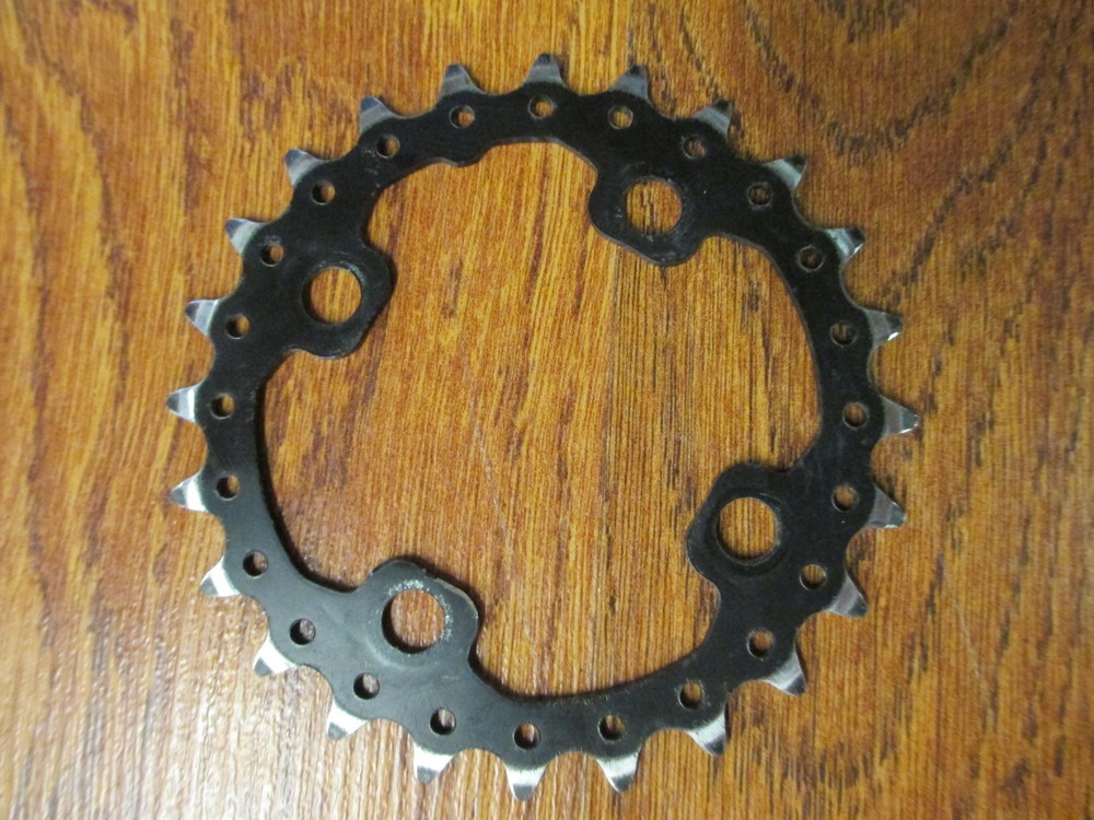 SHIMANO 4 BOLT 64 BCD 24T CHAIN RING BLACK