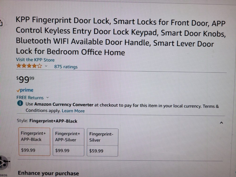 KPP Fingerprint Smart Door Lock