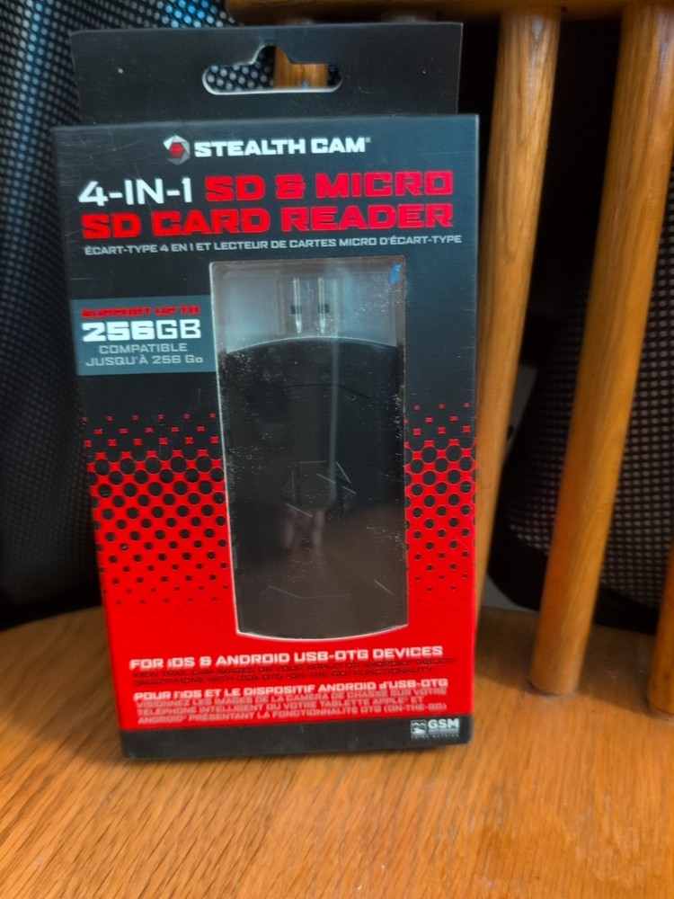 Stealth Cam Trail Camera 4-in-1 SD & MicroSD Card Reader For iOS/Android STCQMCR