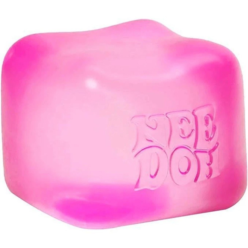 Nee Doh Nice Cube - Super Solid Squish! (Pink) - Brand New