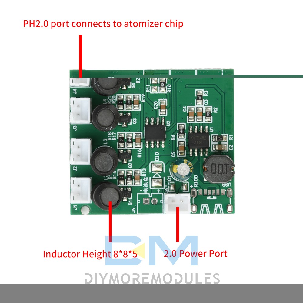 DC6-24V 4-Nozzle Spray Humidifier Atomization Module DIY Ultrasonic Atomizer Kit